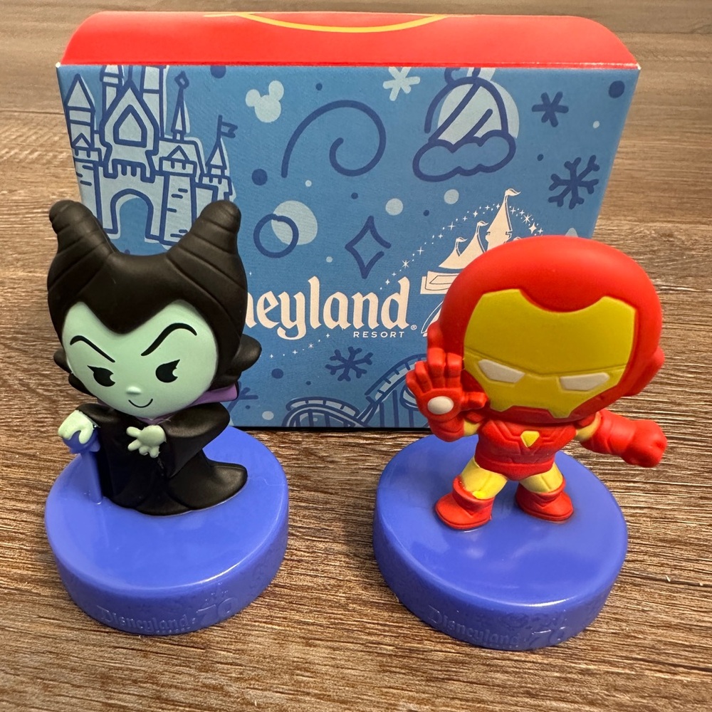 McDonald’s 70th Disney happy meal toys - Maleficent and Iron Man